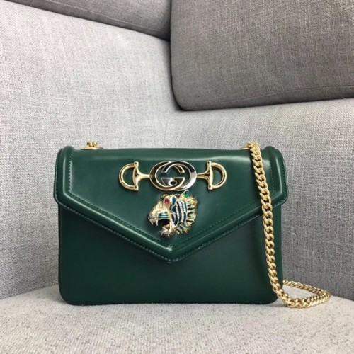 Gucci Rajah petit sac à bandoulière 537243 Vert foncé