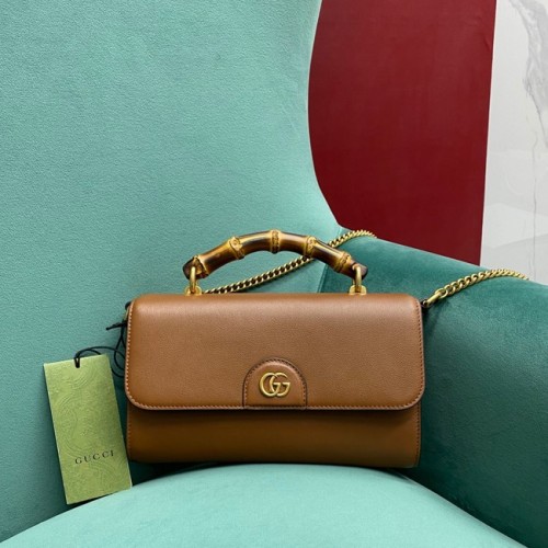 Gucci Petit sac à main avec bambou 675794 marron