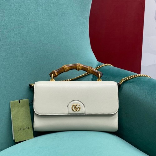 Gucci Petit sac à main avec bambou 675794 blanc