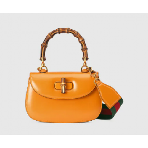 Gucci Petit sac à main avec bambou 675797 jaune