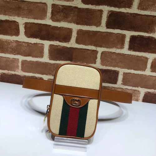 Gucci Sac ceinture Soft GG Supreme 581519 marron