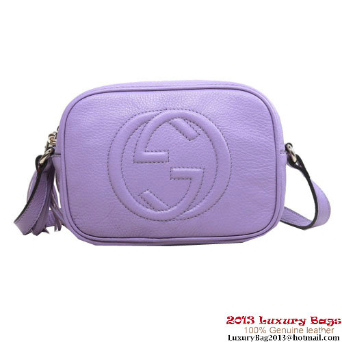 Gucci Soho Sac Disco en cuir de veau 308364 Lavande