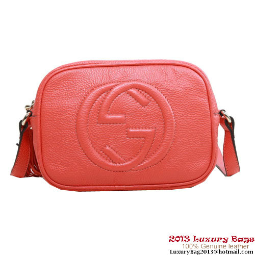 Gucci Soho Sac Disco En Cuir De Veau 308364 Rouge Clair