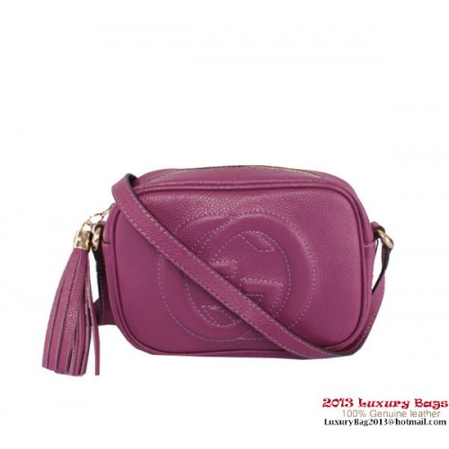 Gucci Soho Sac Disco En Cuir De Veau 308364 Violet