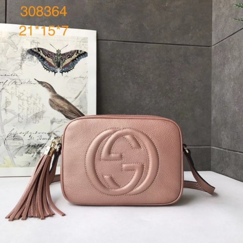 Gucci Soho Sac Disco en cuir de veau 308364 rose