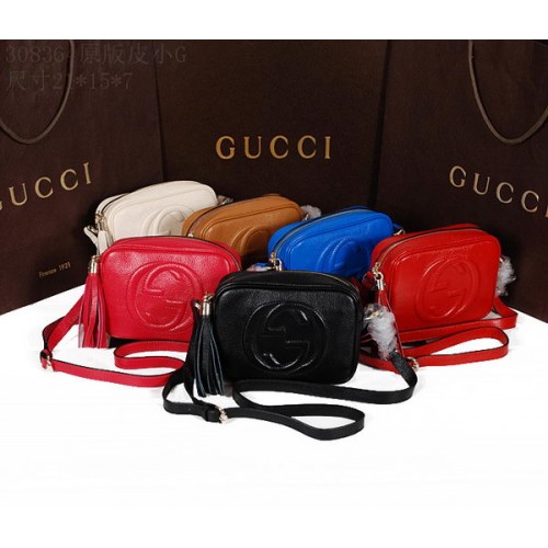 Gucci Soho Sac Disco en cuir de veau 308364