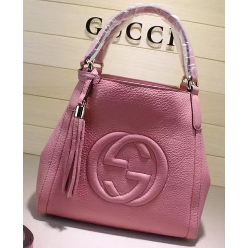 Gucci Soho Sac à bandoulière en cuir 336751 Rose