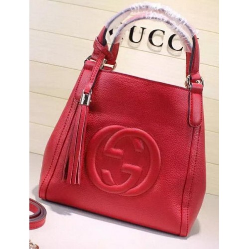 Gucci Soho Sac à bandoulière en cuir 336751 Rouge