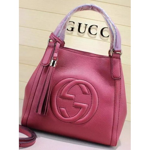 Gucci Soho Sac à bandoulière en cuir 336751 Rose