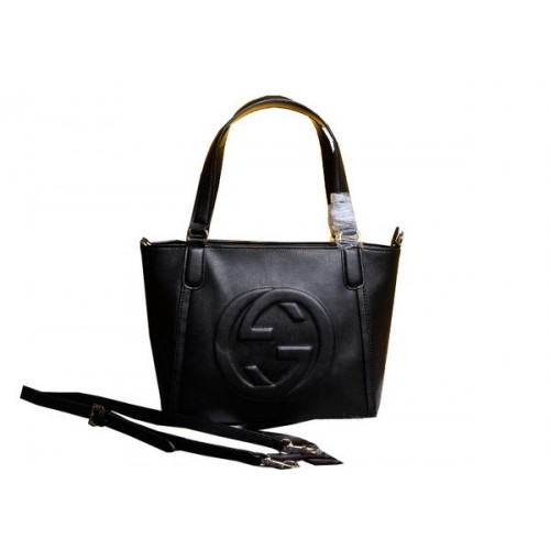 Gucci Soho Sac à main en cuir 369176 Noir