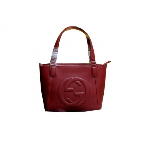 Gucci Soho Sac à main en cuir 369176 Rouge