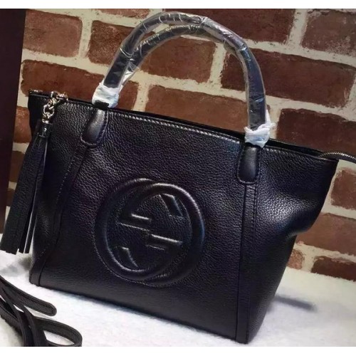 Gucci Soho Original Sacs à poignée supérieure en cuir 369176 Noir