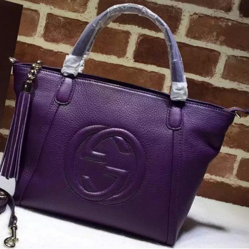 Gucci Soho Original Sacs à poignée supérieure en cuir 369176 Violet