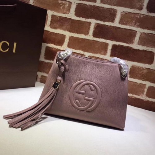 Gucci Soho Petit Sac Fourre-Tout Cuir De Veau 387043 Rose