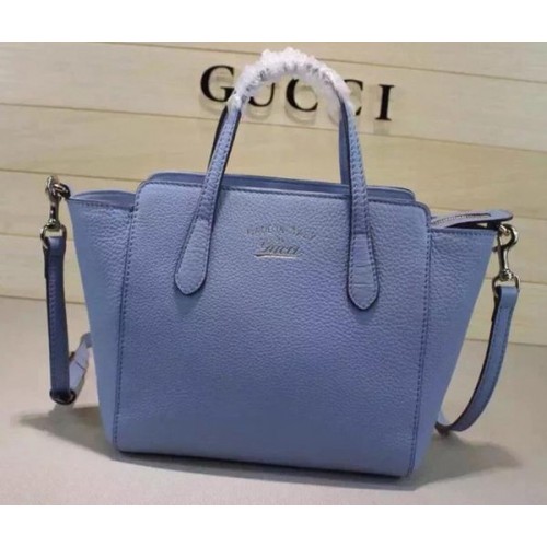 Gucci Swing mini Sacs à main en cuir 368827 Bleu clair