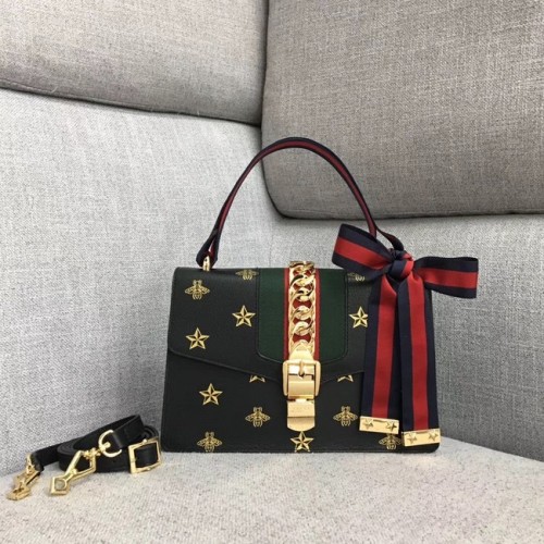 Gucci Sylvie petit sac à bandoulière A421882 noir