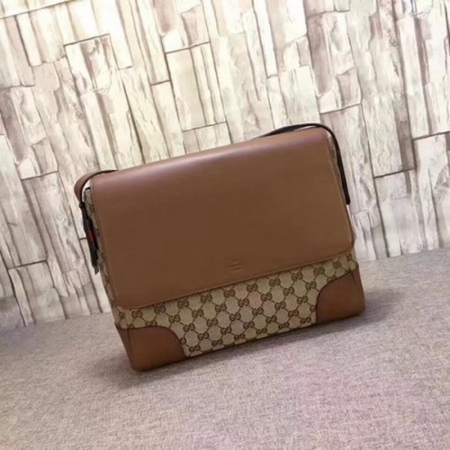 Gucci Techno Canvas Messenger Bag 353401 Marron