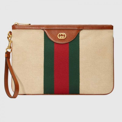 Pochette en toile Gucci Vintage 576053 Beige