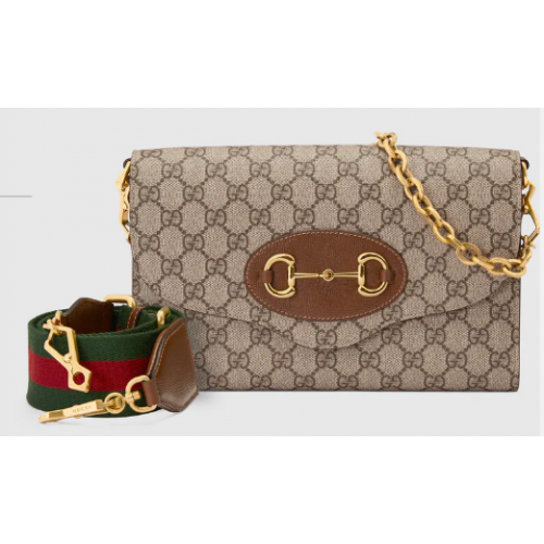 Gucci toile Horsebit 1955 petit sac 677286 marron