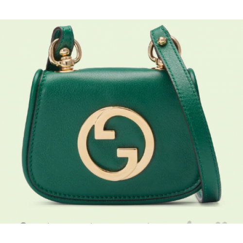Portefeuille porte-cartes Gucci mini Blondie 698635 Vert émeraude