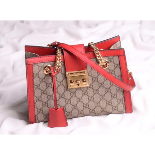 Gucci original sac à bandoulière Padlock 498156 rouge