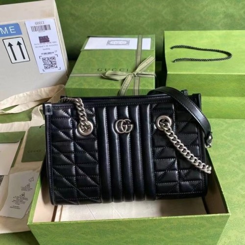 Gucci petit sac à bandoulière en cuir 681483 noir