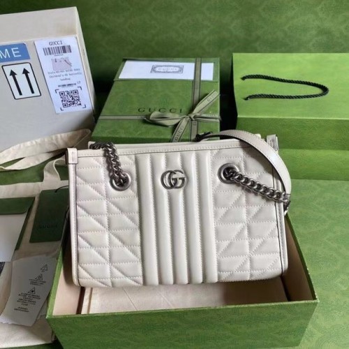 Gucci petit sac à bandoulière en cuir 681483 blanc
