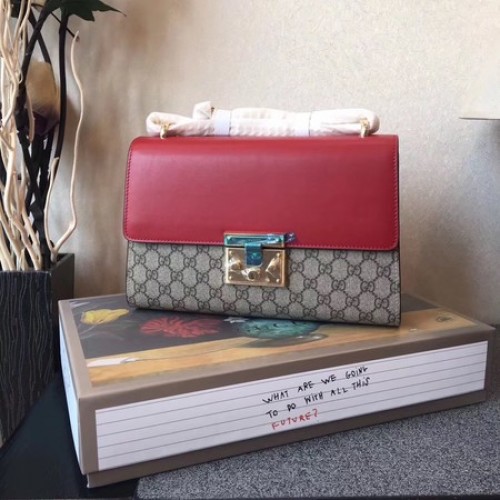 Gucci Padlock Medium GG Sac à bandoulière 409486A Rouge