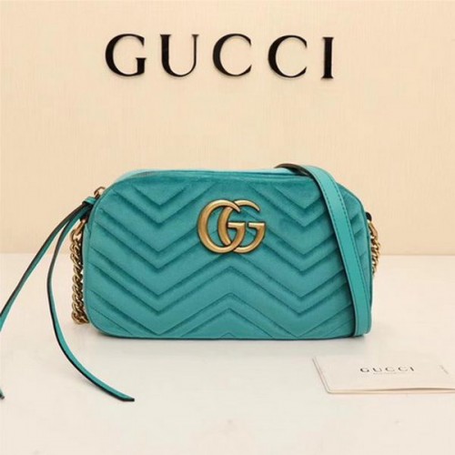 Gucci GG Marmont Matelasse Velvet Sac à bandoulière 447632 Vert