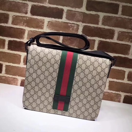 Gucci GG Supreme Messenger Bag 475432 Marron