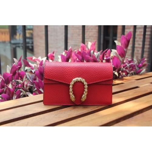Gucci Dionysus Super mini sac en cuir 476432 Rouge