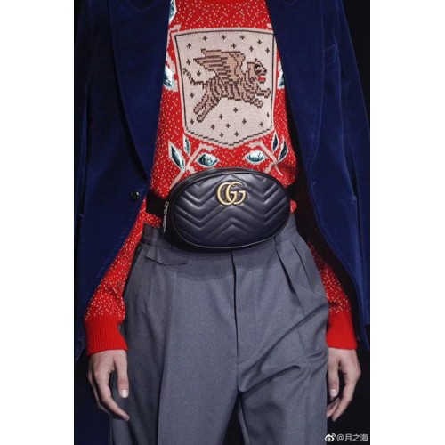 Gucci GG Marmont Sac Ceinture En Cuir 476434 Noir