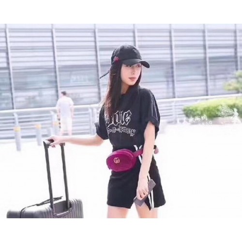 Gucci GG Marmont Velours Sac Ceinture 476434 Violet