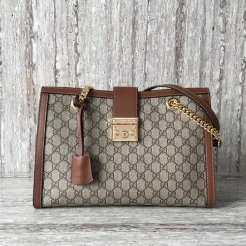 Gucci Padlock Medium GG Sac à bandoulière 479197 Marron