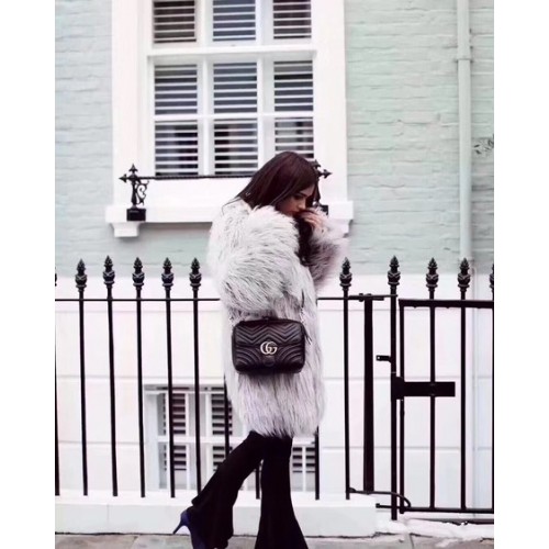 Gucci GG Marmont Petit sac à bandoulière 498100 Noir