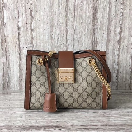 Gucci Padlock Small GG Sac à bandoulière 498156 Marron