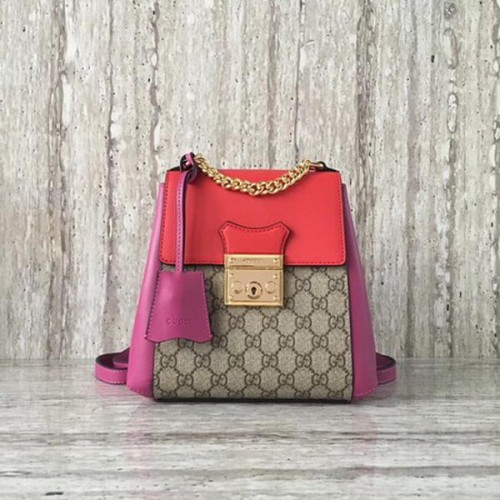 Gucci Padlock GG Supreme Sac à dos 498194 Rouge