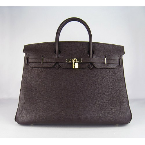 Sac Hermes Birkin 40CM Togo Dark Coffee 6099 Or