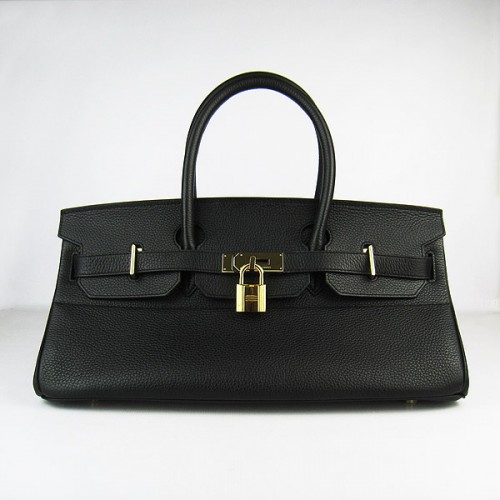 Hermes Birkin 6109 Togo sac en cuir noir 42cm or