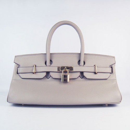Hermes Birkin 6109 Togo sac en cuir gris 42cm or