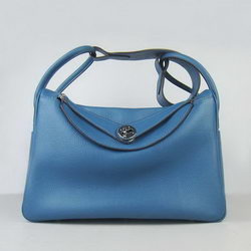 Hermes Lindy 34CM Sac à bandoulière Bleu