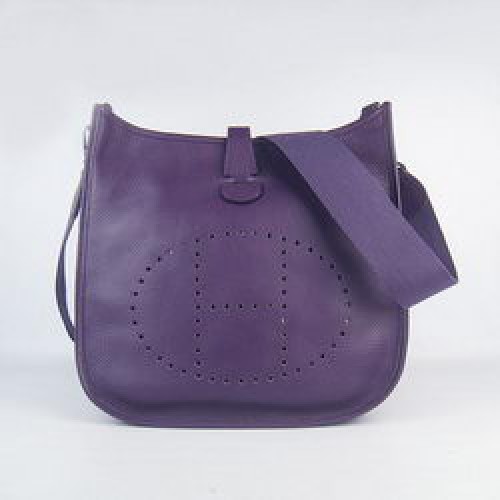 Hermes Vachette Evelyne Messenger Bag 6309 Violet