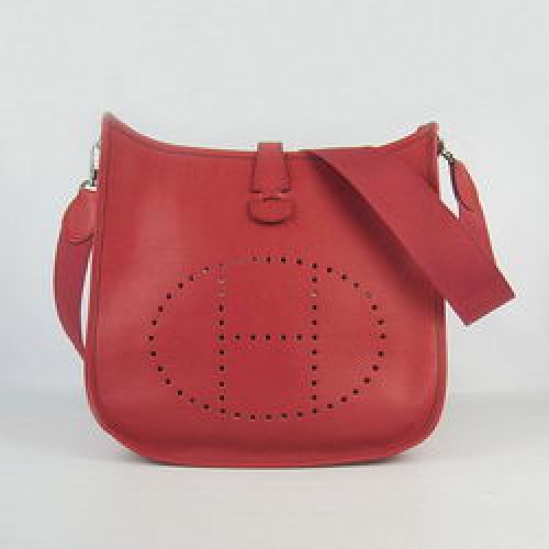 Hermes Vachette Evelyne Messenger Bag 6309 Rouge