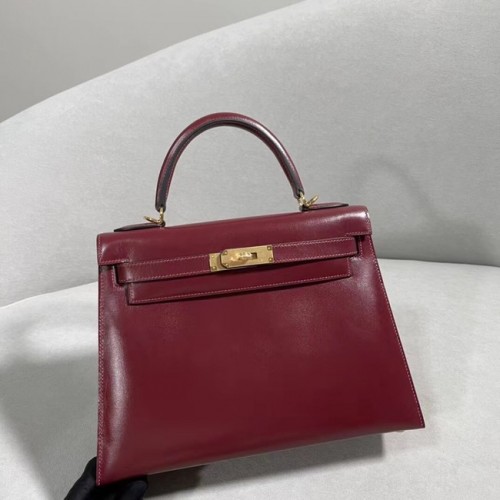 Hermès BOX Cuir KL28 Bordeaux
