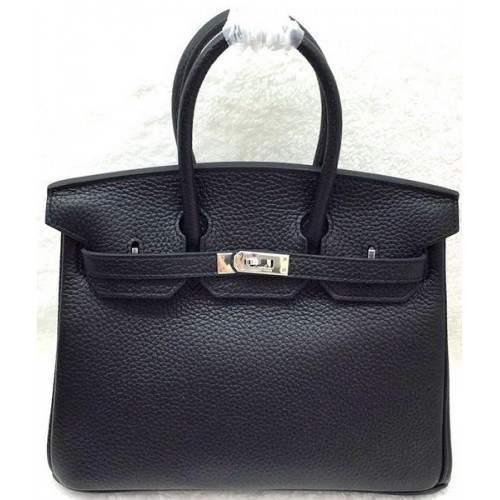 Hermes Birkin 25CM Sac fourre-tout en cuir d'origine H25T Noir
