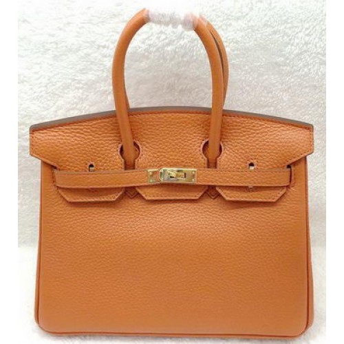 Hermes Birkin 25CM Sac fourre-tout en cuir d'origine H25T Orange