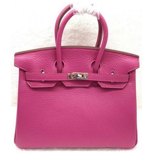 Hermes Birkin 25CM Sac fourre-tout en cuir d'origine H25T Rose