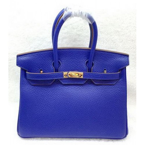 Hermes Birkin 25CM Sac fourre-tout en cuir d'origine H25T Royal