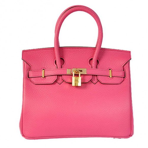 Hermes Birkin 25CM Tote Bags Togo Cuir Pêche Godlen