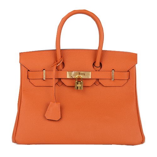 Sac cabas Hermes Birkin 30CM Orange cuir d'origine H30 or